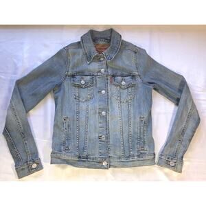 Levi’s Denim Trucker Jacket Light Blue Womens Size S